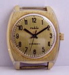 Ruhla Gold Brushed Dial and Case Arabic Numerals