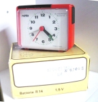Ruhla Eurochron Quartz Alarm Clock Red