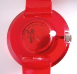 Ladies Ruhla Red Translucent Plastic Watch Movement