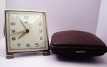 UMF Ruhla Travel Alarm and Case late 50s early 60s