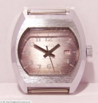 Ruhla TV Case with Pale Grey Metallic Dial Roman Numerals Brushed Chrome Case