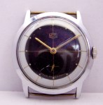 UMF Ruhla 23-3 Caliber Black Dial with White Chapter Ring Sub Second Dial Early 1960s