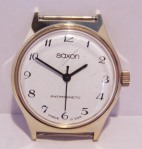 Saxon Branded Ruhla with White Dial Arabic Numerals
