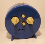 Legend branded Ruhla Blue Plastic Alarm Clock - Rear