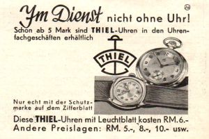 Thiel Watches Advert 1936