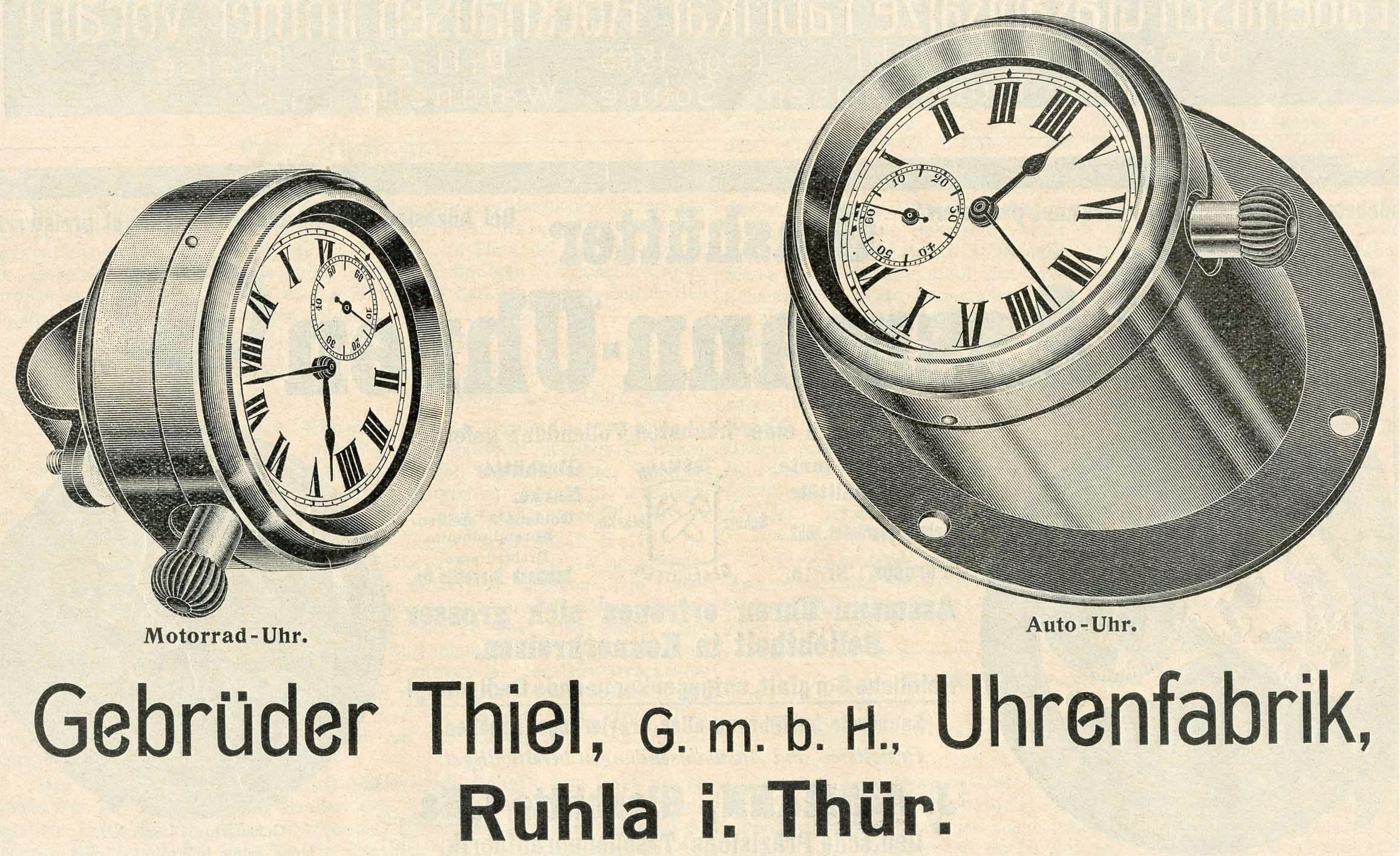 Thiel Autouhr Motorad Uhr / Car and Motorbike clocks 1930s